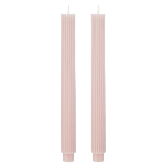 ROMA DINNER CANDLE 26CM 2PK BLUSH