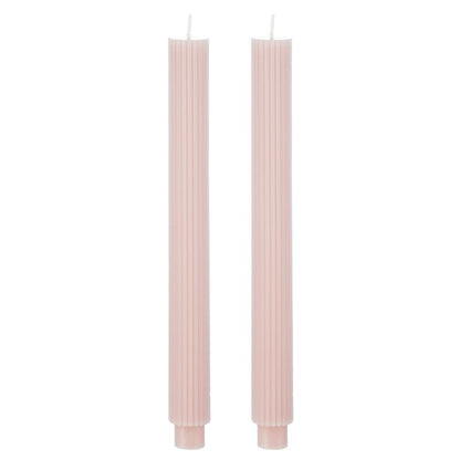 ROMA DINNER CANDLE 26CM 2PK BLUSH