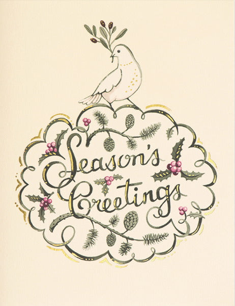 JOO JOO CARD DOVE SEASON'S GREETINGS