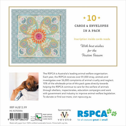 CHARITY CHRISTMAS CARD PACK RSPCA - CHRISTMAS HEART