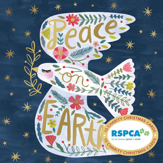CHARITY CHRISTMAS CARD PACK RSPCA - PEACE ON EARTH