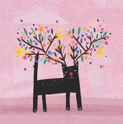CHARITY CHRISTMAS CARD PACK BCNA - FESTIVE CAT