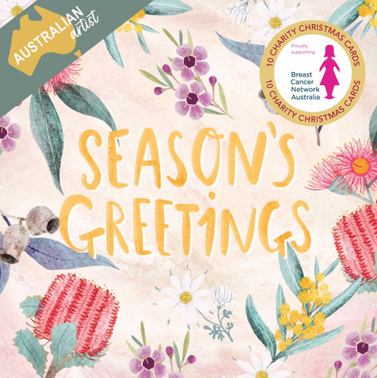 CHARITY CHRISTMAS CARD PACK BCNA - FESTIVE FLORA