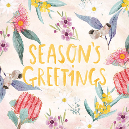 CHARITY CHRISTMAS CARD PACK BCNA - FESTIVE FLORA
