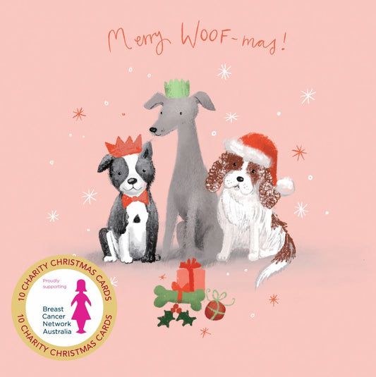 CHARITY CHRISTMAS CARD PACK BCNA - DOG PRESENTS