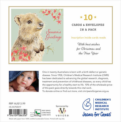 CHARITY CHRISTMAS CARD PACK CMRI - QUOKKA GREETINGS