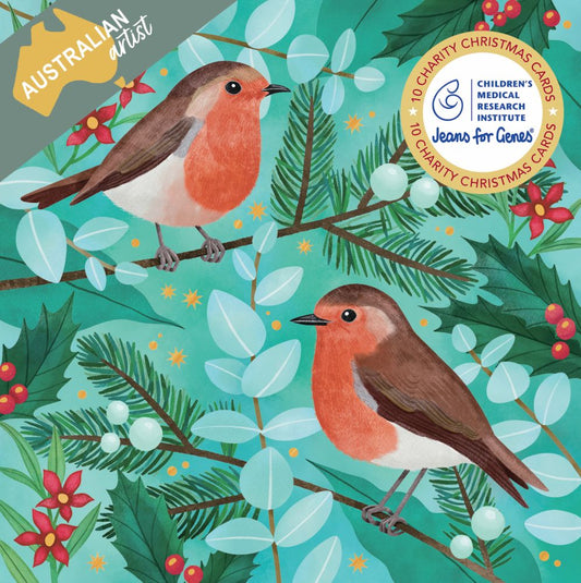 CHARITY CHRISTMAS CARD PACK CMRI - ROBINS