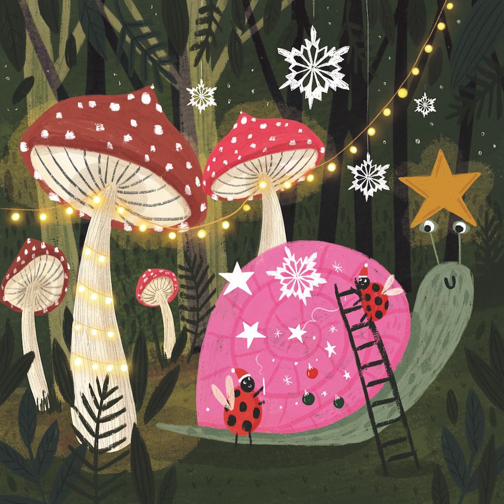CHARITY CHRISTMAS CARD PACK CMRI - MUSHROOM FOREST