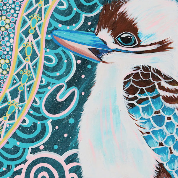ABORIGINAL ART CARD KOOKABURRA DREAMING