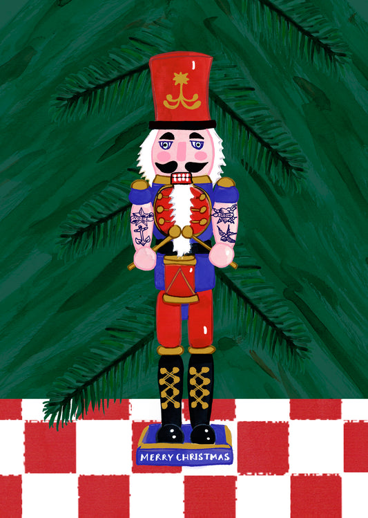 REDDISH DESIGN CARD NUTCRACKER