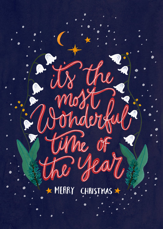 REDDISH DESIGN CARD MOST WONDERFUL TIME