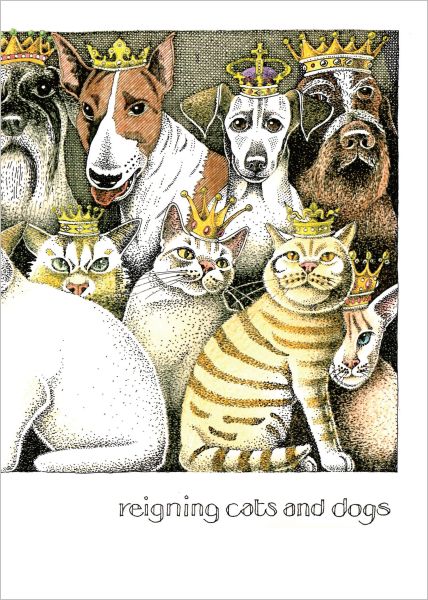 SIMON DREW CARD REIGNING CATS & DOGS