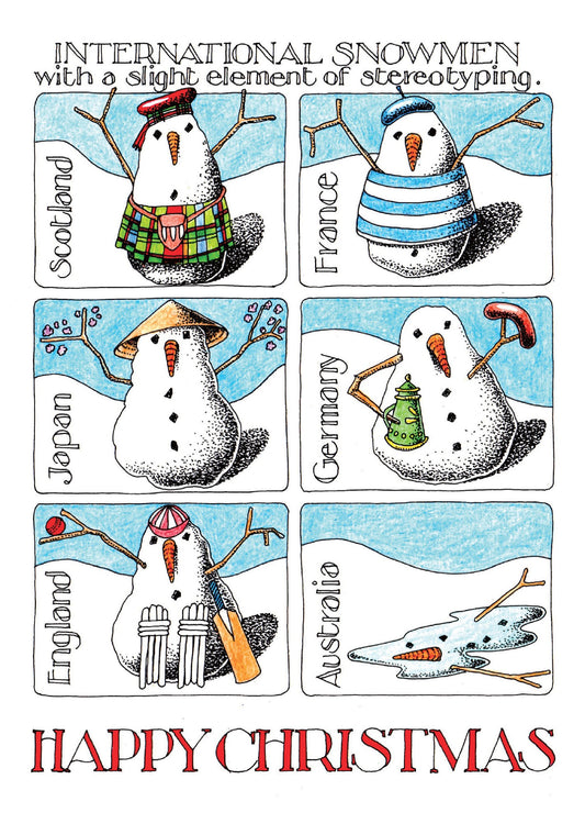 SIMON DREW CARD INTERNATIONAL SNOWMEN
