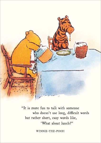 WINNIE CARD EASY WORDS