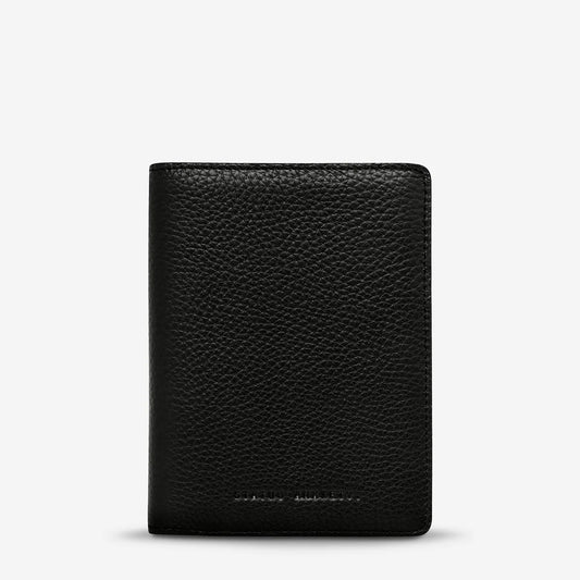 STATUS ANXIETY IN TRANSIT TRAVEL WALLET BLACK