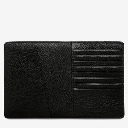 STATUS ANXIETY IN TRANSIT TRAVEL WALLET BLACK