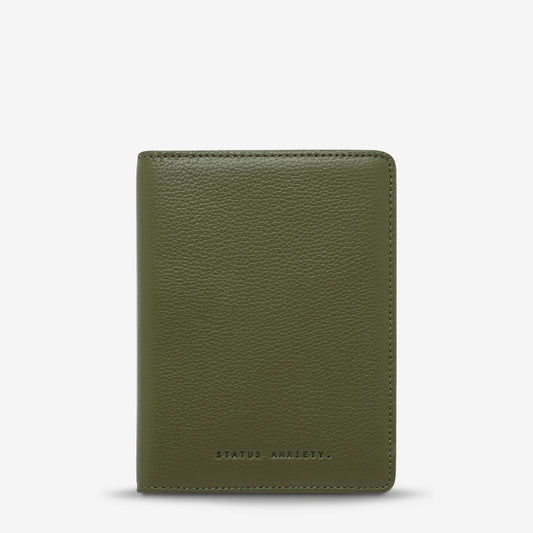 STATUS ANXIETY IN TRANSIT TRAVEL WALLET KHAKI