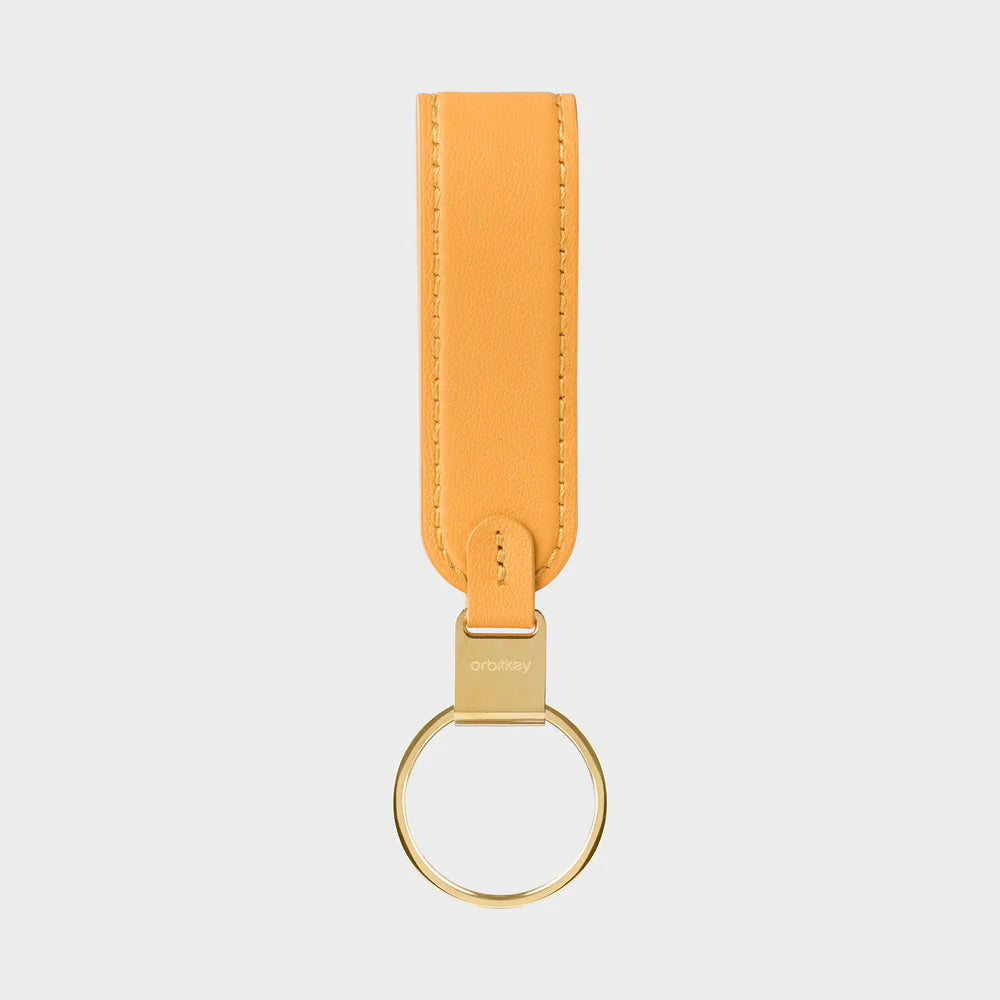 ORBITKEY LOOP KEYCHAIN LEATHER ORANGE