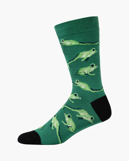 BAMBOOZLD SOCKS GREEN TREE FROG SIZE 7-11