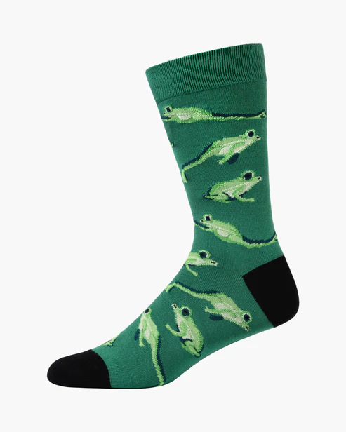 BAMBOOZLD SOCKS GREEN TREE FROG SIZE 7-11