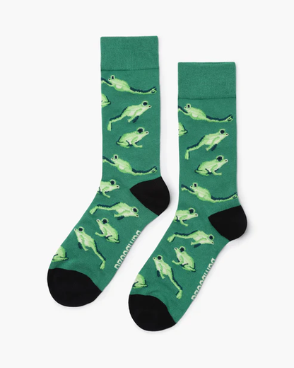 BAMBOOZLD SOCKS GREEN TREE FROG SIZE 7-11