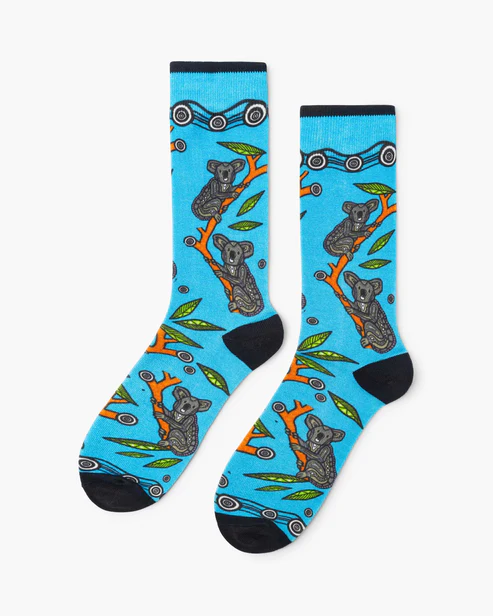 BAMBOOZLD SOCKS NATIVE AUS KOALA SIZE 7-11
