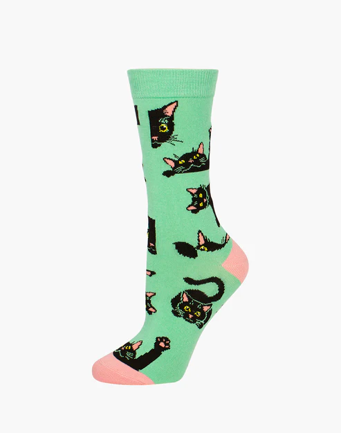 BAMBOOZLD SOCKS BLACK CAT SIZE 2-8