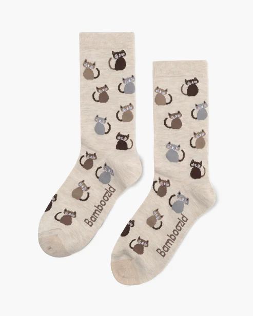 BAMBOOZLD SOCKS CATS SAND SIZE 2-8