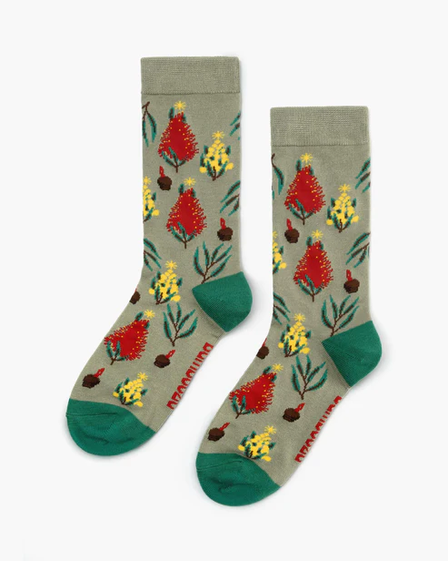 BAMBOOZLD SOCKS AUSSIE TREES SIZE 2-8