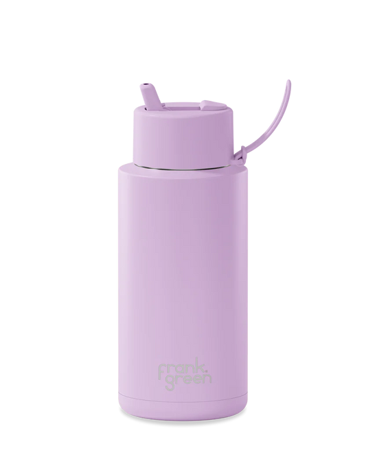 FRANK GREEN REUSABLE BOTTLE WITH STRAW LID 1LTR LILAC HAZE 