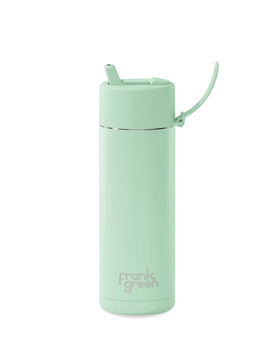 FRANK GREEN REUSABLE BOTTLE WITH STRAW LID 595ML MINT GELATO 