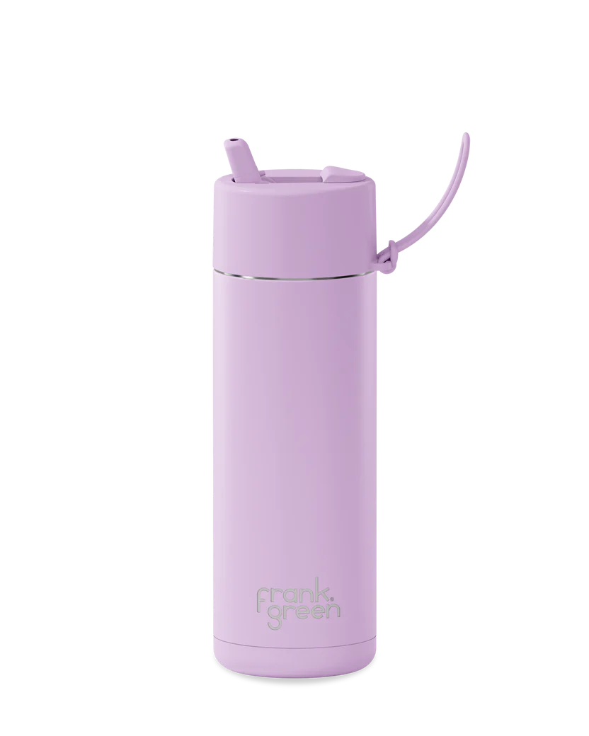 FRANK GREEN REUSABLE BOTTLE WITH STRAW LID 595ML LILAC HAZE 
