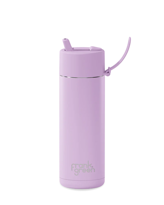 FRANK GREEN REUSABLE BOTTLE WITH STRAW LID 595ML LILAC HAZE 