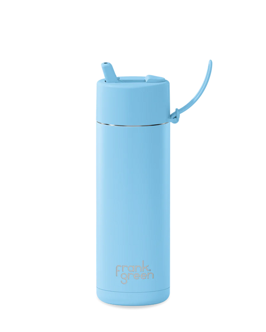 FRANK GREEN REUSABLE BOTTLE WITH STRAW LID 595ML SKY BLUE 