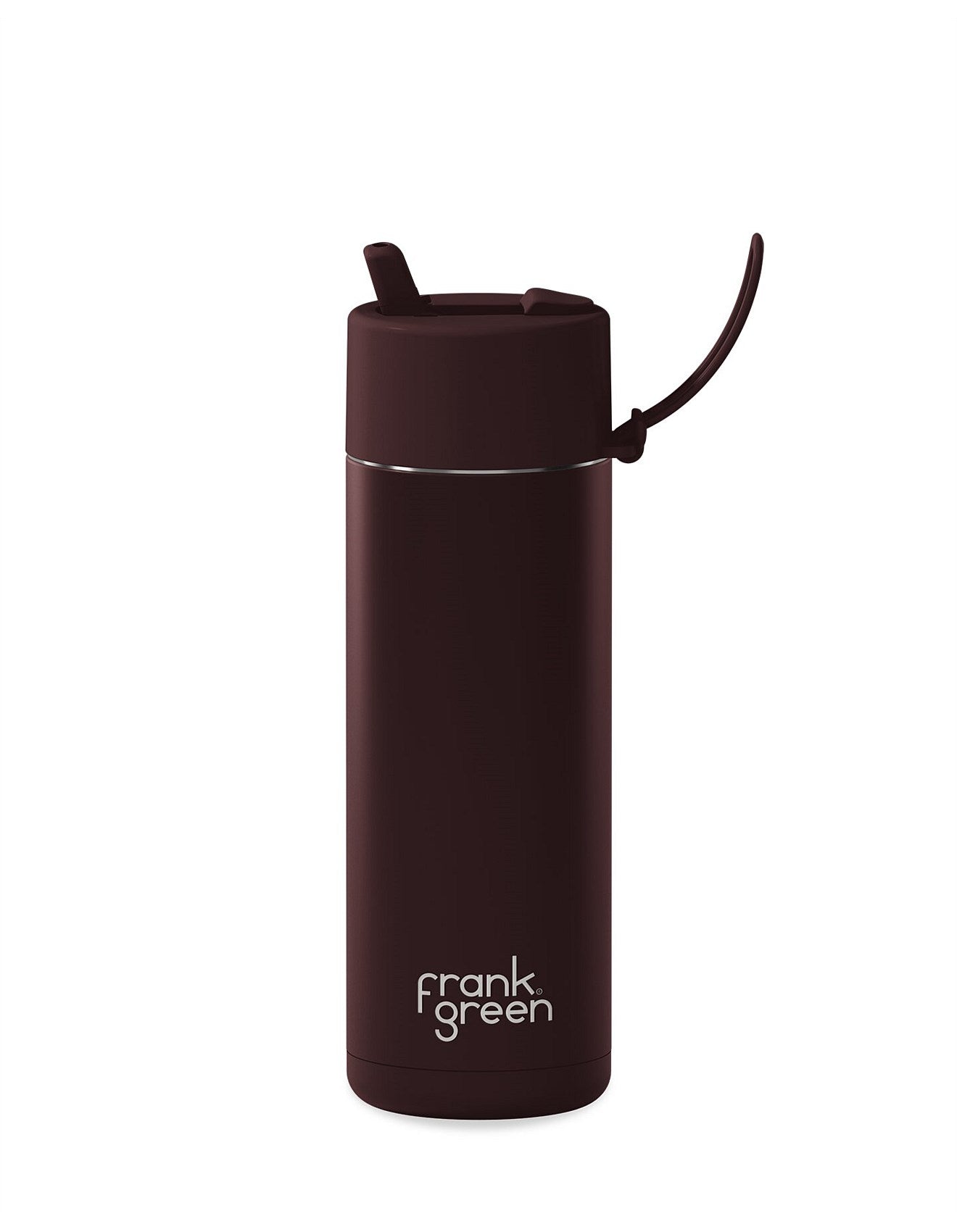 FRANK GREEN REUSABLE BOTTLE WITH STRAW LID 595ML CHOCOLATE 