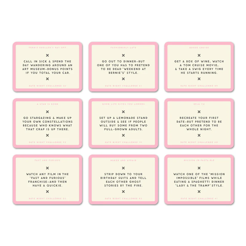 BRASS MONKEY DATE NIGHT CHALLENGES