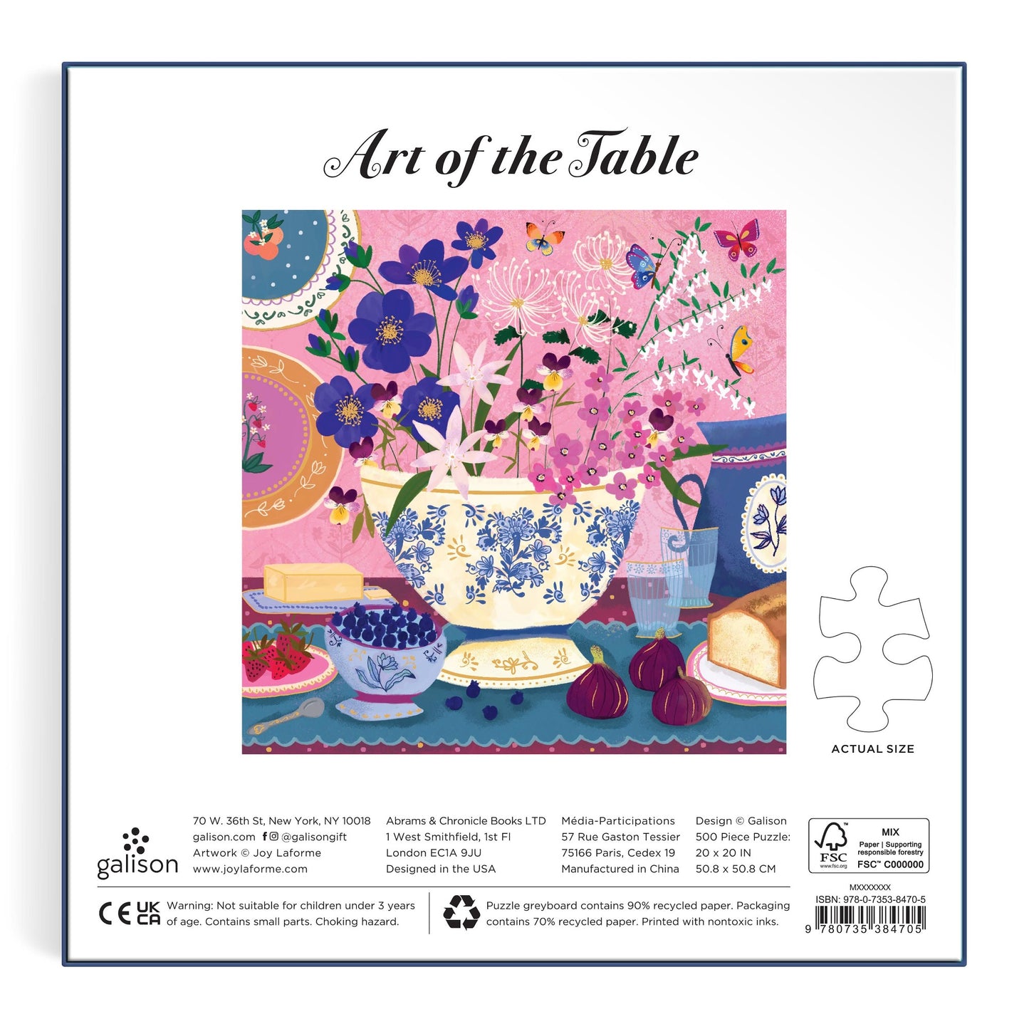 ART OF THE TABLE FOIL PUZZLE 500 PIECE
