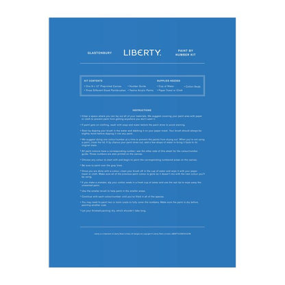 LIBERTY GLASTONBURY PAINT BY NUMBER KIT