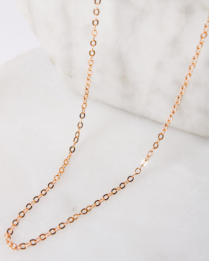 HAND PICKED ROSE GOLD FILLED CHAIN 50CM