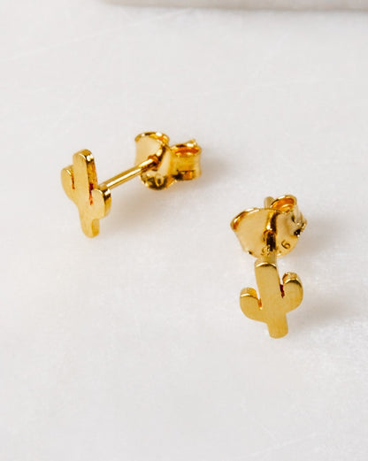 HAND PICKED STUDS CACTUS GOLD