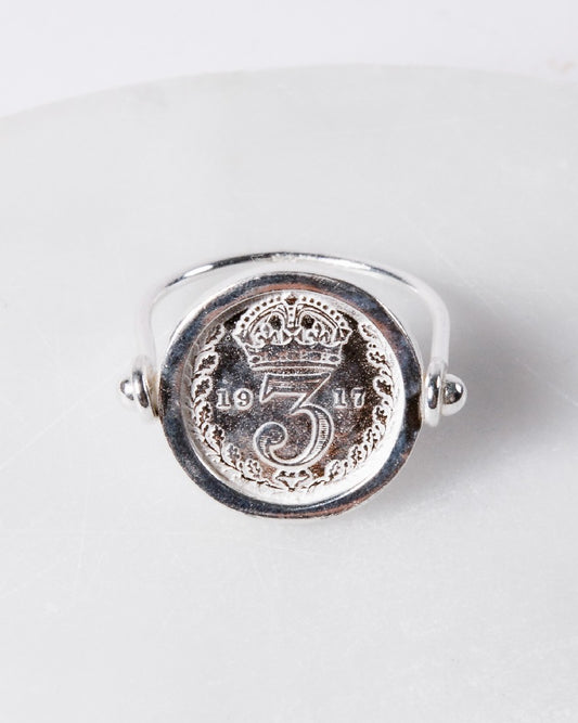 HAND PICKED FLIP COIN RING