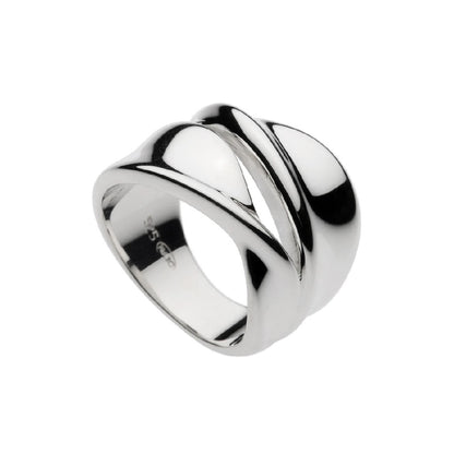 NAJO SILVER DOUBLE TWISTED RIBBON RING M