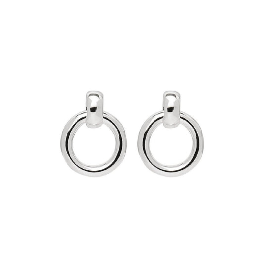 NAJO SILVER DONUT RING HANGING FROM RING EARRING